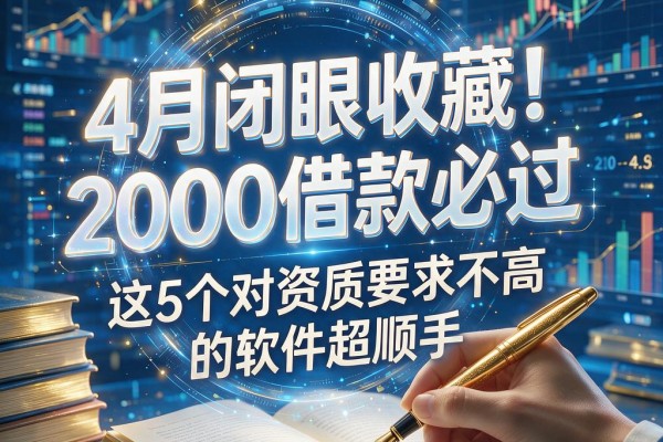 4月闭眼收藏!2000借款必过,这5个对资质要求不高的软件超顺手