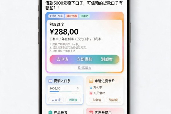 2026必收藏!5个对资质要求不高的借款5000元稳下口子,可信赖的贷款口子有哪些?