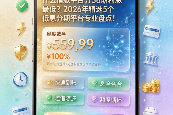什么借款平台分36期利息最低?2026年精选5个低息分期平台专业盘点!