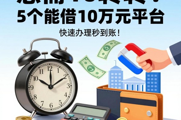 急需10周转?5个能借10万元平台,快速办理秒到账!