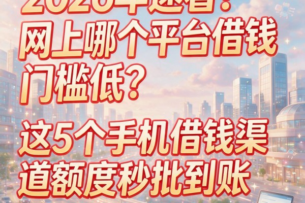 2026年速看!网上哪个平台借钱门槛低?这5个手机借钱渠道额度秒批到账