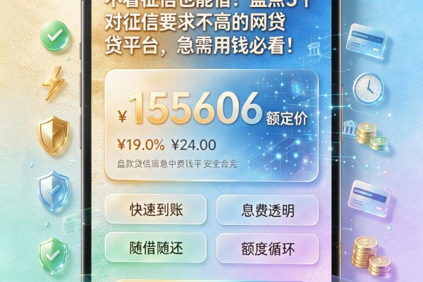 不看征信也能借!盘点5个对征信要求不高的网贷平台,急需用钱必看
