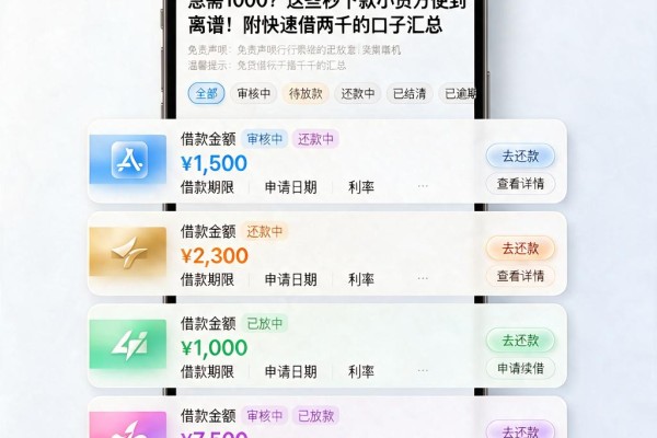 急需1000?这些秒下款小贷方便到离谱!附快速借两千的口子汇总