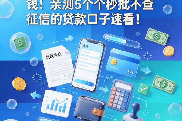 不用芝麻信用分也能借钱!亲测5个秒批不查征信的贷款口子速看