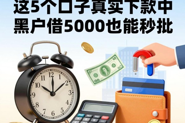 2026年黑户借款1000必看!这5个口子真实下款中,黑户借5000也能秒批