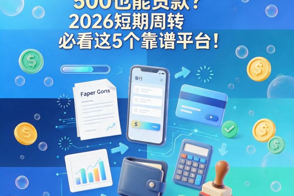 黑户芝麻信用低于500也能贷款?2026短期周转必看这5个靠谱平台
