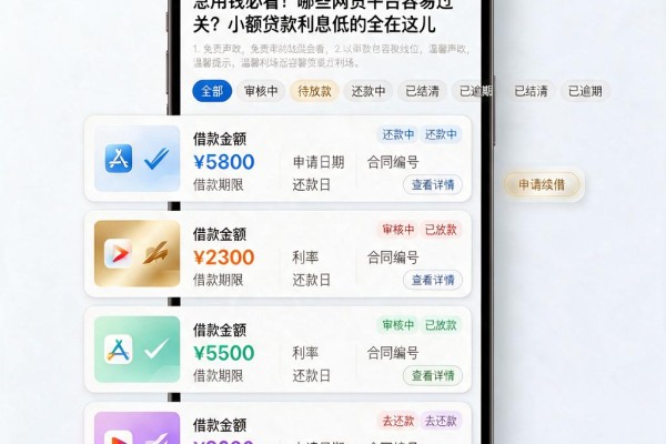 急用钱必看！哪些网贷平台容易过关？小额贷款利息低的全在这儿