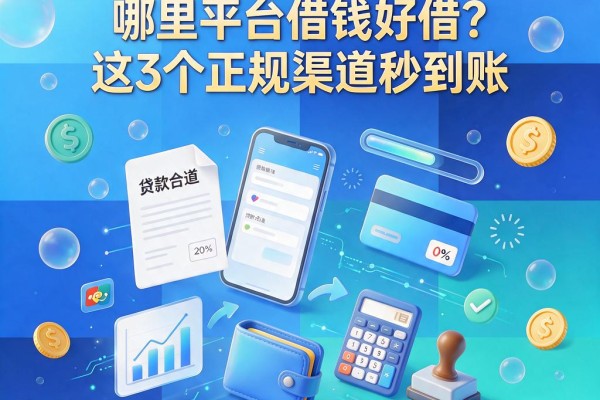 2026年最新实测！哪里平台借钱好借？这3个正规渠道秒到账