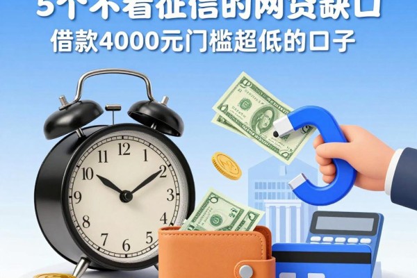 2026年必藏!5个不看征信的网贷缺口,借款4000元门槛超低的口子速览