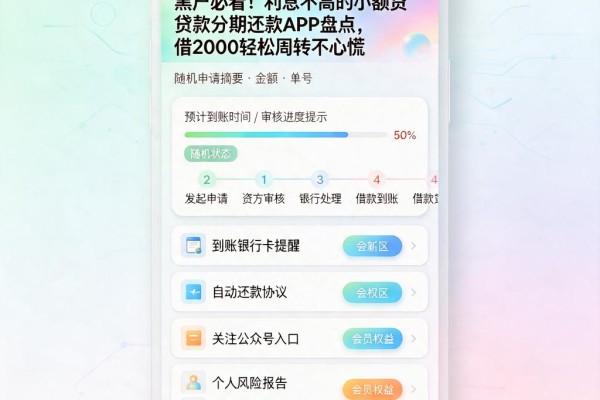 黑户必看！利息不高的小额贷款分期还款APP盘点，借2000轻松周转不心慌