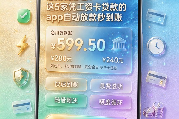 急用钱必看!这5家凭工资卡贷款的app自动放款秒到账