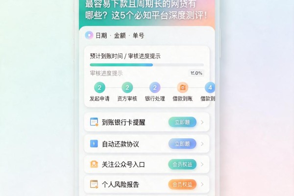 最容易下款且周期长的网贷有哪些？这5个必知平台深度测评！