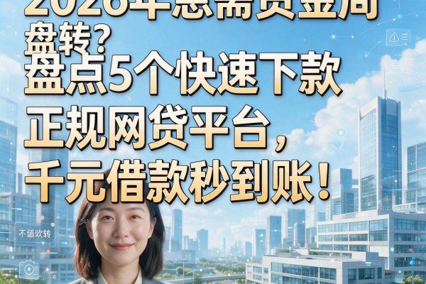 2026年急需资金周转？盘点5个快速下款正规网贷平台，千元借款秒到账！