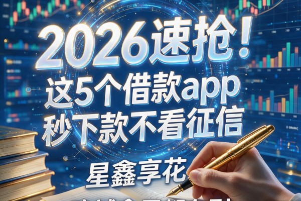 2026速抢！这5个借款app秒下款不看征信，星鑫享花、玖誠盒子都在列