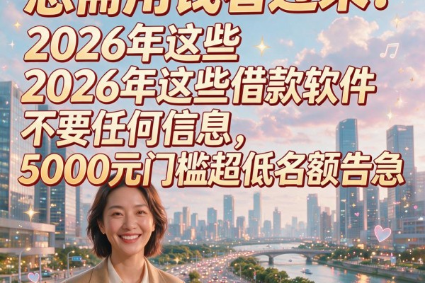 急需用钱看过来!2026年这些借款软件不要任何信息,5000元门槛超低名额告急