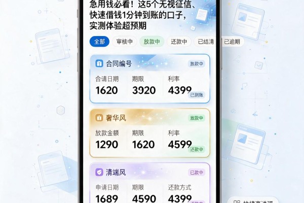 急用钱必看!这5个无视征信、快速借钱1分钟到账的口子,实测体验超预期