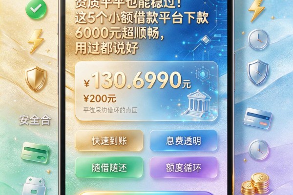 资质平平也能稳过！这5个小额借款平台下款6000元超顺畅，用过都说好