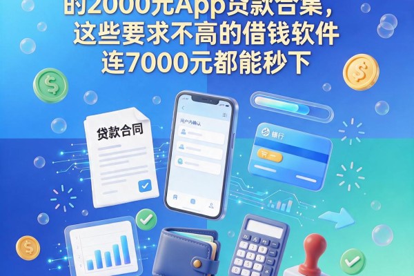 黑户必看!2026圈内确认的2000元App贷款合集,这些要求不高的借钱软件连7000元都能秒下