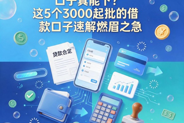 2026贷款下一万的口子真能下?这5个3000起批的借款口子速解燃眉之急