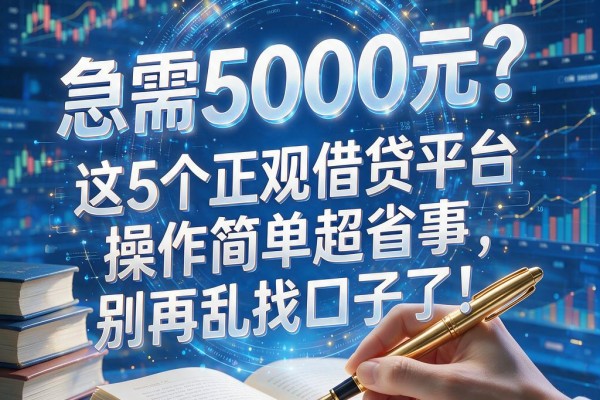 急需5000元?这5个正规借贷平台操作简单超省事,别再乱找口子了!