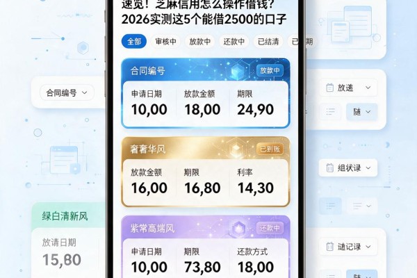 速览！芝麻信用怎么操作借钱？2026实测这5个能借2500的口子