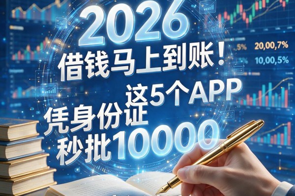 身份证号码借钱马上到账！2026这5个APP凭身份证秒批10000，亲测合意