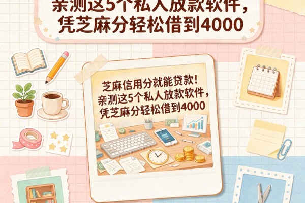 芝麻信用分就能贷款！亲测这5个私人放款软件，凭芝麻分轻松借到4000