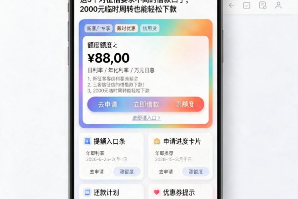 黑户必看！2026年能贷大额的平台有哪些？这5个对征信要求不高的借款口子，2000元临时周转也能轻松下款
