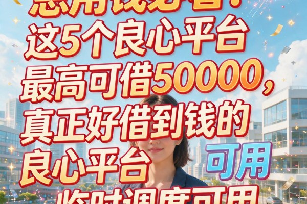 急用钱必看!这5个良心平台最高可借50000,真正好借到钱的良心平台临时调度可用