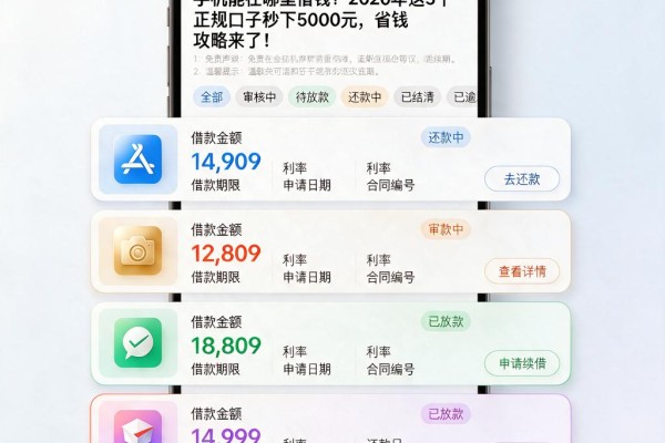 手机能在哪里借钱？2026年这5个正规口子秒下5000元，省钱攻略来了！