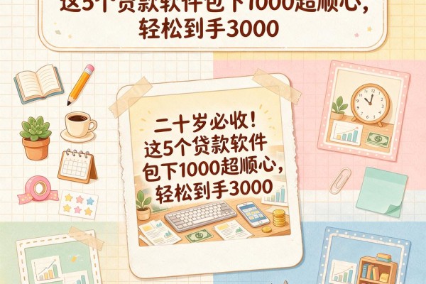 二十岁必收!这5个贷款软件包下1000超顺心,轻松到手3000