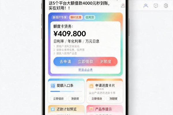 2026必看！好通过的大额网贷软件推荐，这5个平台大额借款4000元秒到账，实在好用！