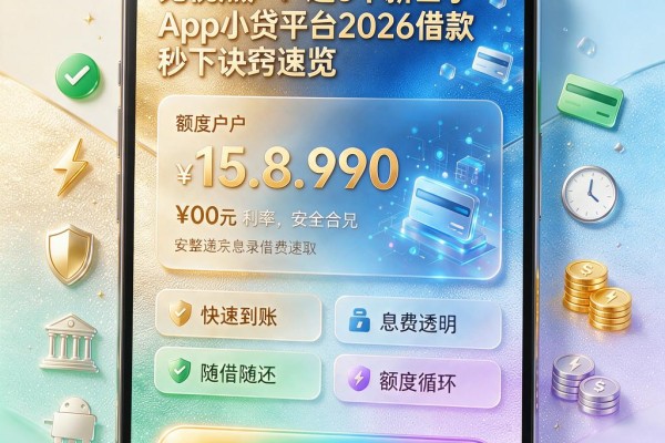 无视黑户!这5个新口子App小贷平台2026借款秒下诀窍速览