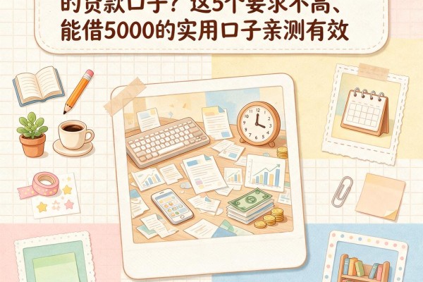 急用钱必看!现在还有什么好的贷款口子?这5个要求不高、能借5000的实用口子亲测有效