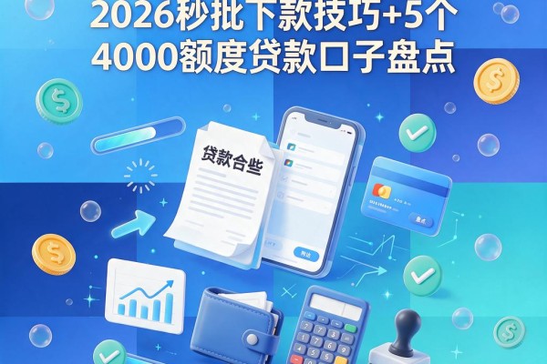 500额度借款平台有哪些?2026秒批下款技巧+5个4000额度贷款口子盘点