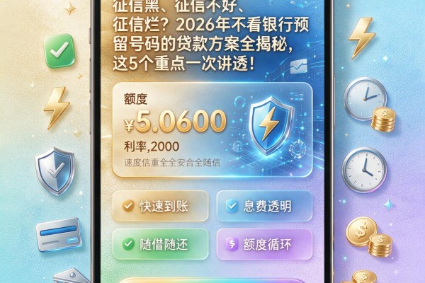 征信黑、征信不好、征信烂?2026年不看银行预留号码的贷款方案全揭秘,这5个重点一次讲透!