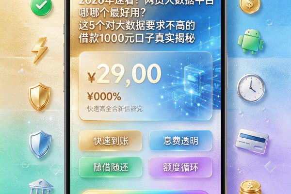 2026年速看!网贷大数据平台哪个最好用?这5个对大数据要求不高的借款1000元口子真实揭秘