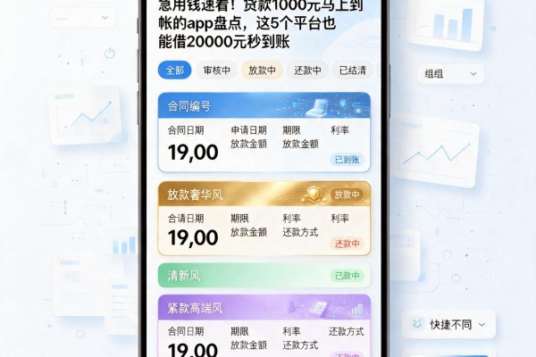 急用钱速看!贷款1000元马上到帐的app盘点,这5个平台也能借20000元秒到账