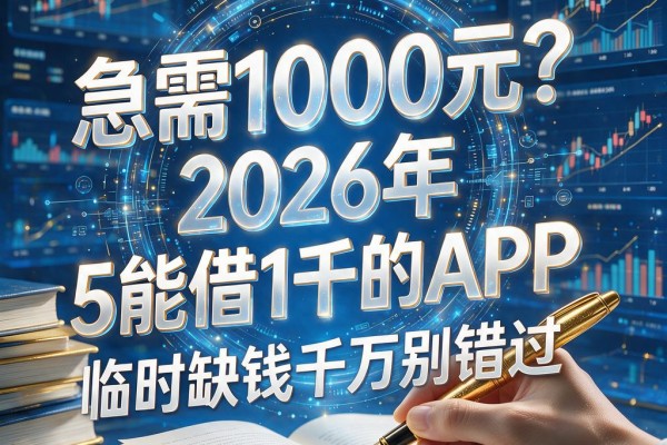 急需1000元?2026年这5个能借1千的APP,临时缺钱千万别错过