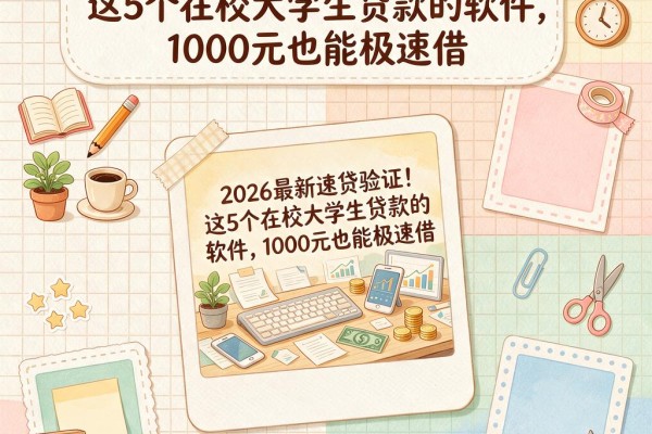 2026最新速贷验证！这5个在校大学生贷款的软件，1000元也能极速借