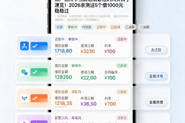 黑户信用卡当前逾期必过的网贷口子速览!2026亲测这5个借1000元稳稳过