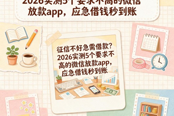 征信不好急需借款？2026实测5个要求不高的微信放款App，应急借钱秒到账