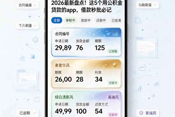 2026最新盘点!这5个用公积金贷款的app,借款秒批必记
