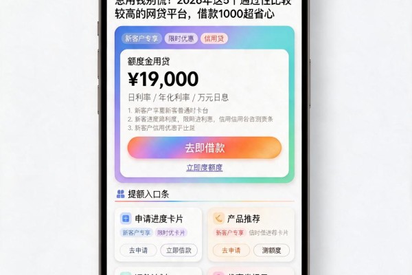 急用钱别慌！2026年这5个通过性比较高的网贷平台，借款1000超省心