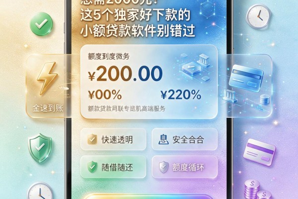 急需2000元?这5个独家好下款的小额贷款软件别错过