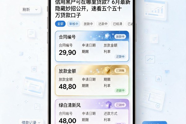 信用黑户可在哪里贷款？6月最新隐藏妙招公开，速看五个五十万贷款口子