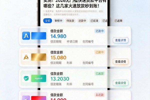 实测！2026无门槛快速贷款平台有哪些？这几家火速放款秒到账！