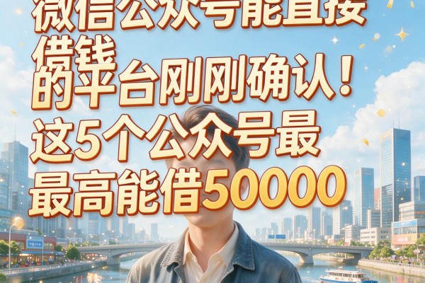 微信公众号能直接借钱的平台刚刚确认!这5个公众号最高能借50000