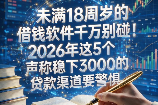 未满18周岁的借钱软件千万别碰！2026年这5个声称稳下3000的贷款渠道要警惕