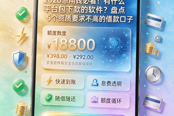 2026急用钱必看！有什么平台包下款的软件？盘点5个资质要求不高的借款口子